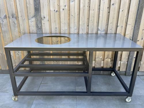 Robuust Stalen Buitenmeubel/Werktafel voor Large Kamado.