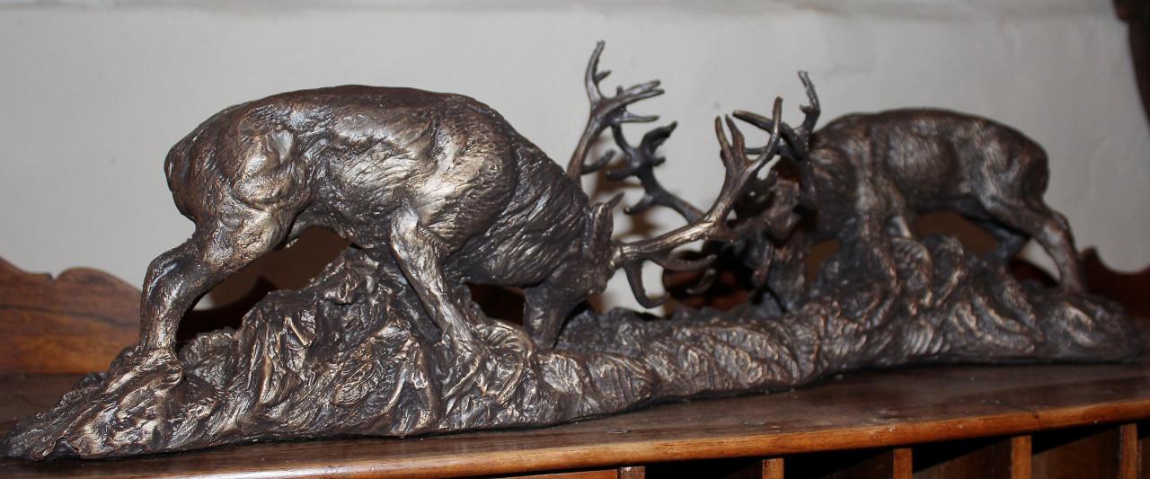 Vechtende herten (beeld)