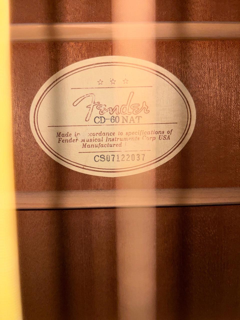 Fender CD-60 NAT akoestische gitaar