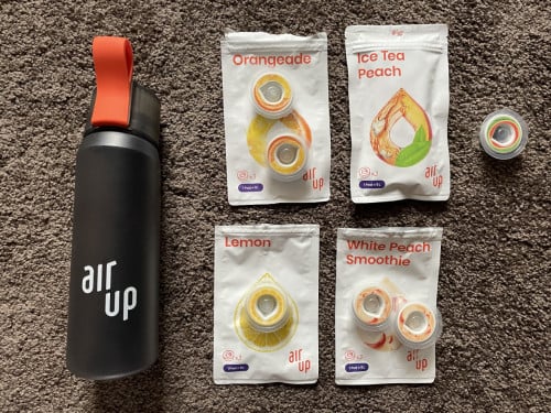 Air up fles met diverse pods