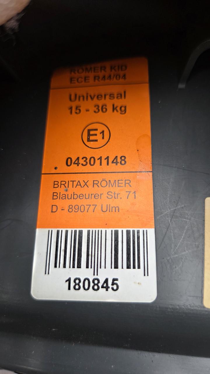 Römer Kid autostoel 15-36 kg met handleiding