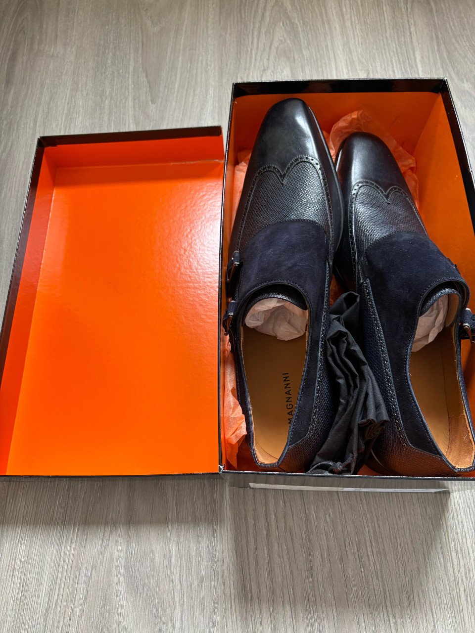 Magnanni Navy Blauw Dubbele Gesp - Maat 45 Nieuw in doos