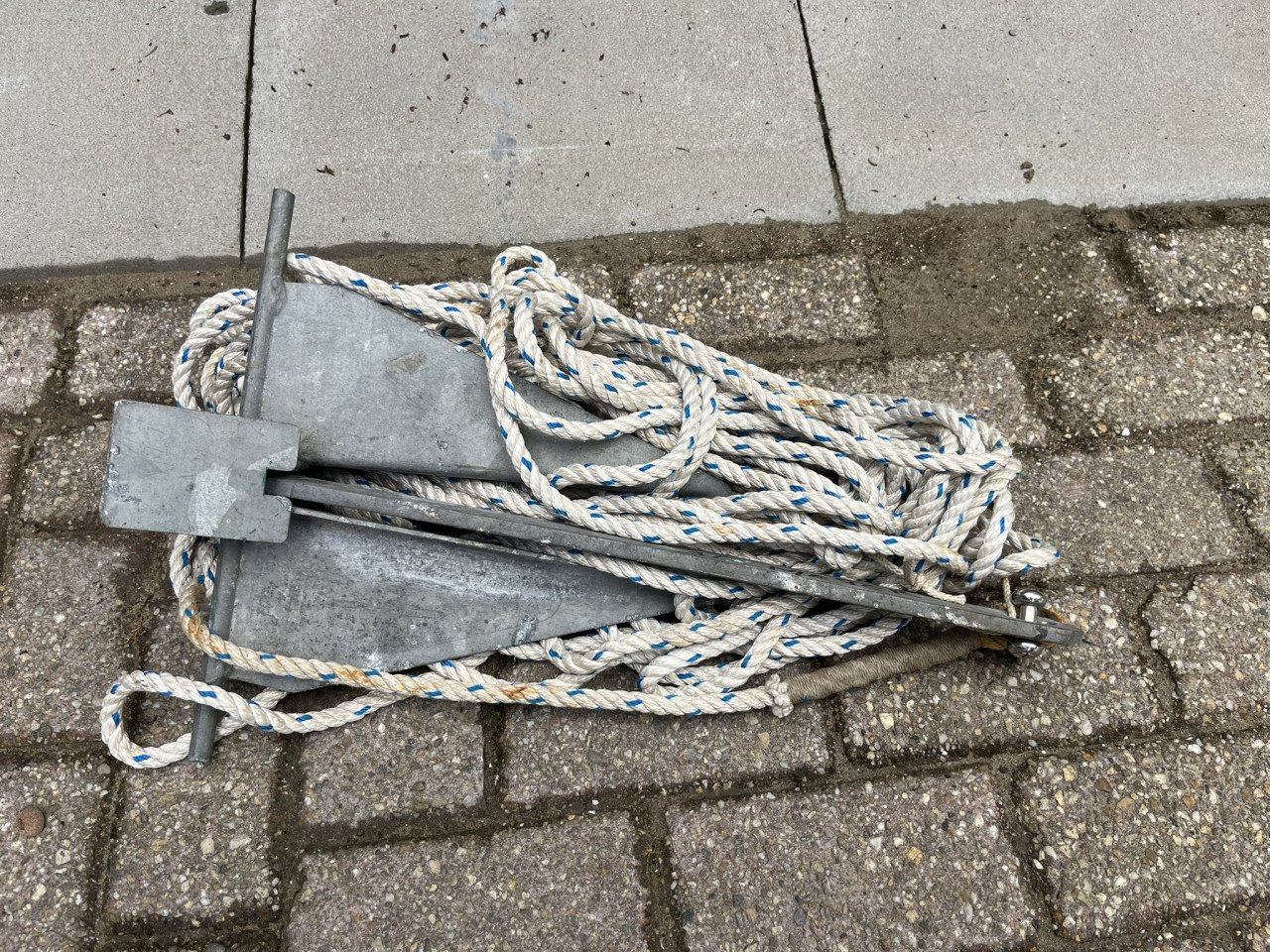 Danforth anker 4 kg met ankellijn