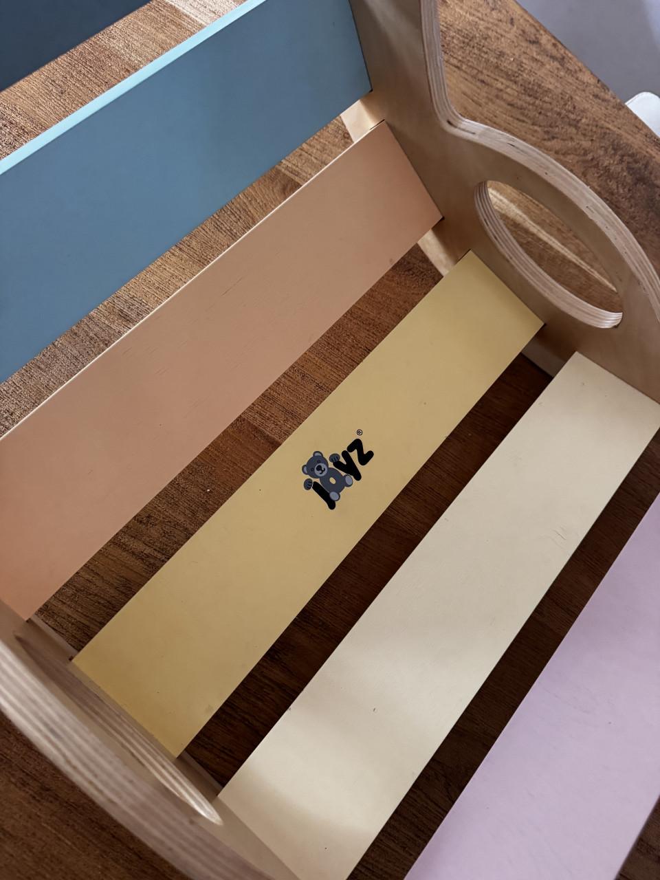 Houten montessori klimrek/balansboard- merk joyz