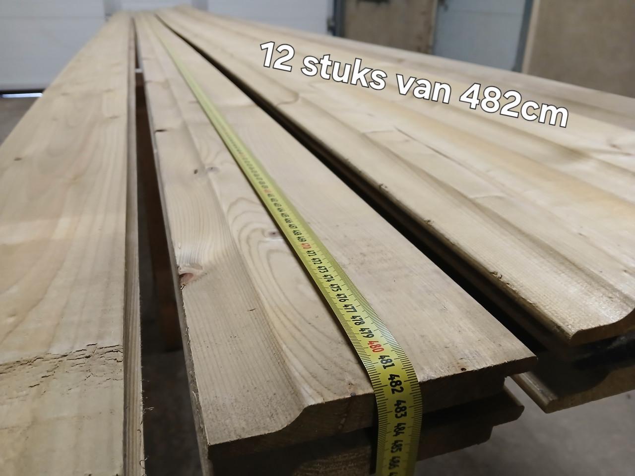 Dik 60 Meter tuinhout nieuwe rabatdelen, gevelbekleding, potdekselplanken.
