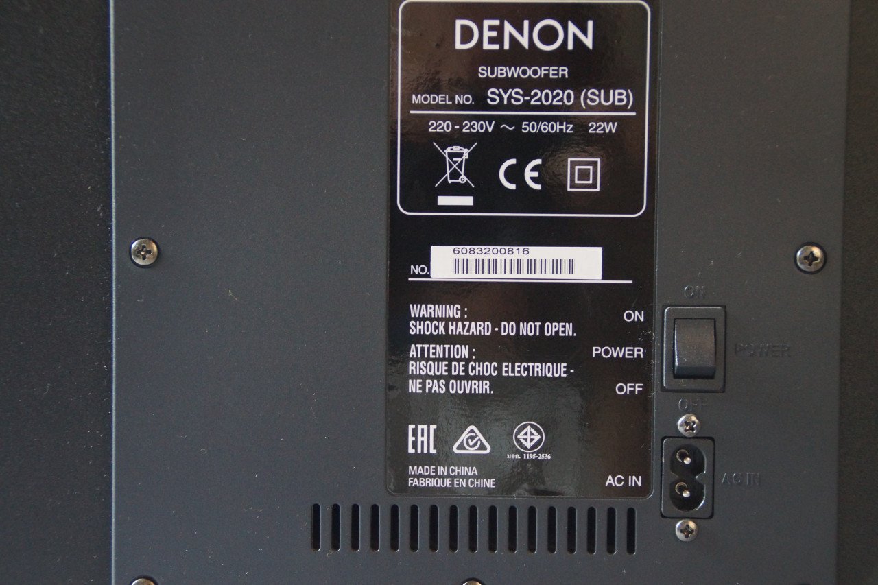Denon AVR-X520BT receiver plus Denon Sys2020 audio
