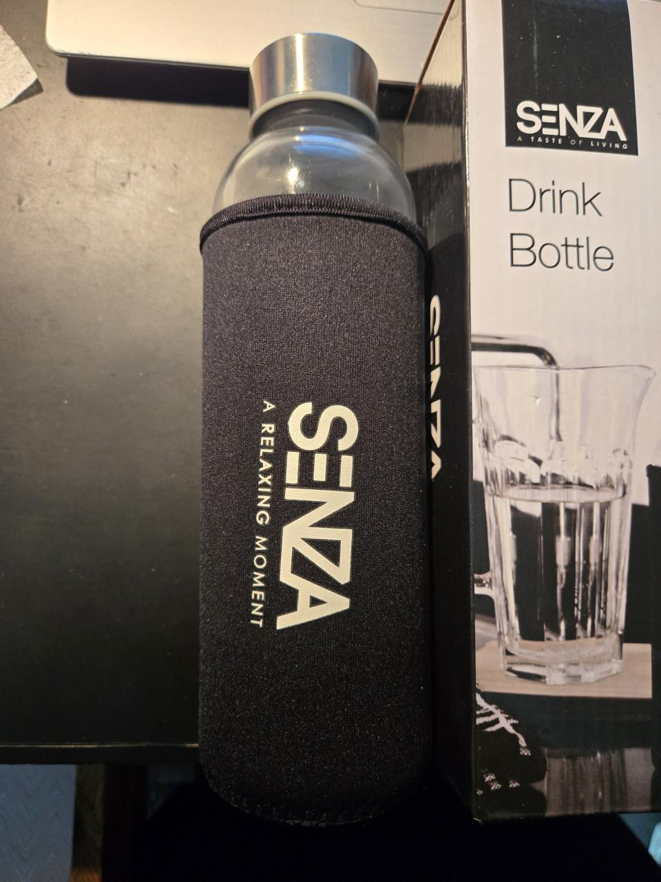 SENZA drinkfles van glas, 2 stuks Nieuw