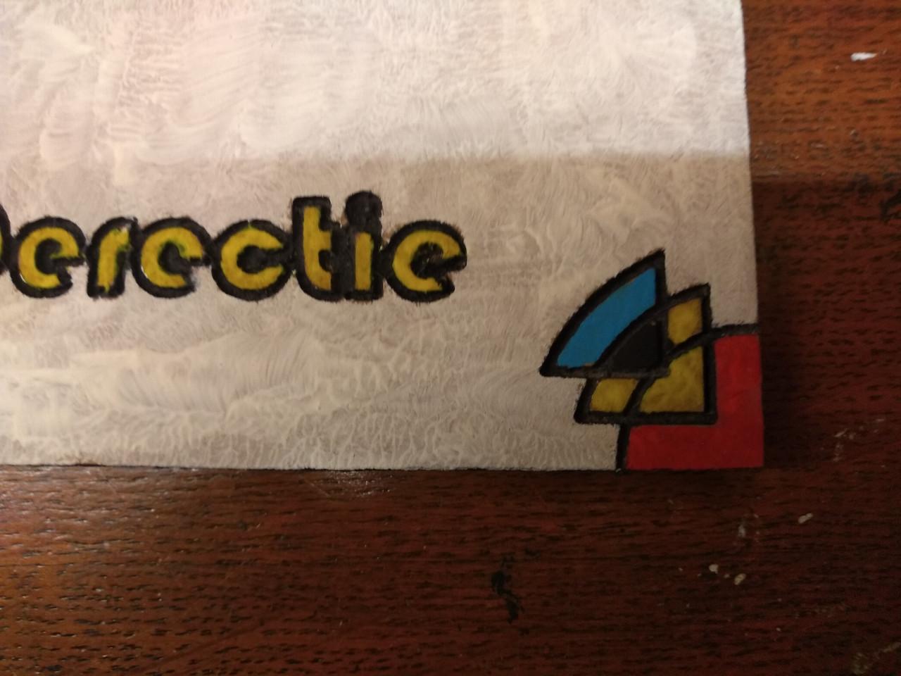 Te koop bord met tekst   , Hier mag U met ,