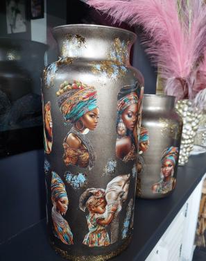 Nw Decoupage Afrikaanse vaas nr 2