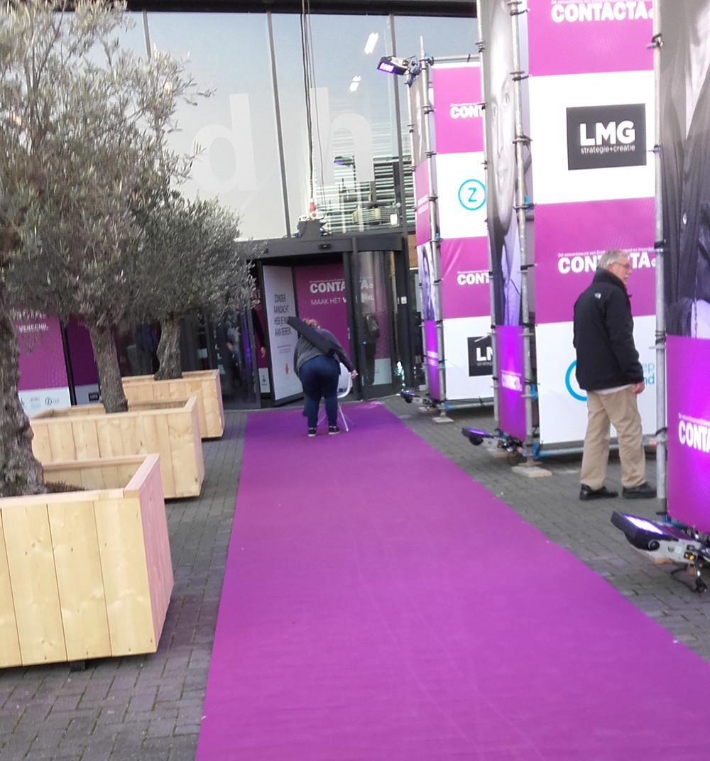 Paarse loper voor bruiloft of feest