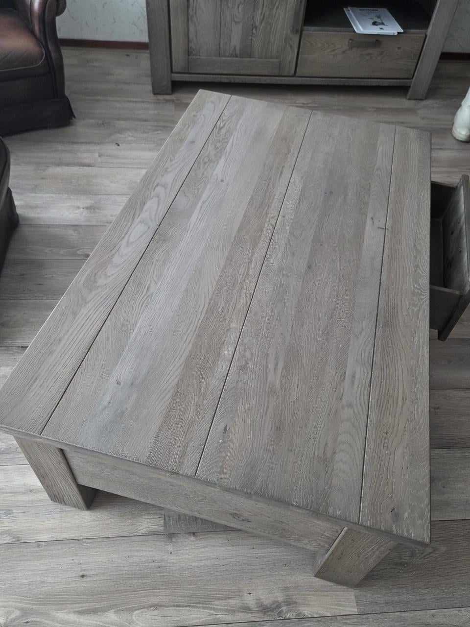 Moet deze week Weg!! Eiken Salontafel grijs/bruin