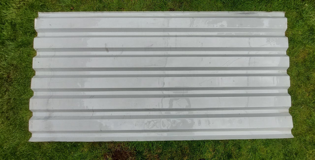 Stalen Damwand profiel plaat 215 x 107 cm.