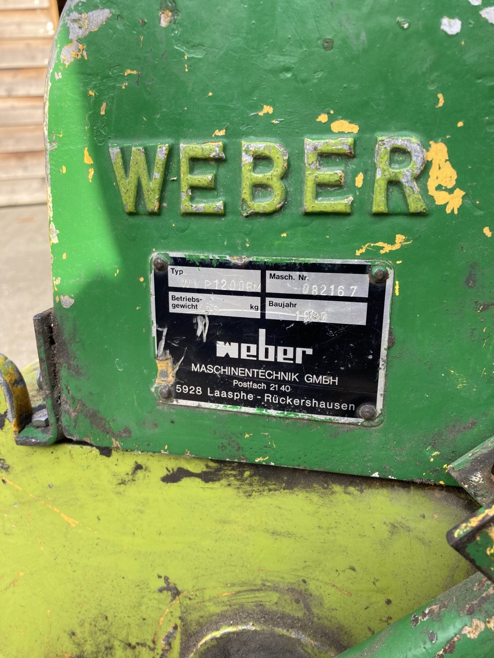 Weber trilplaat loop/sloop