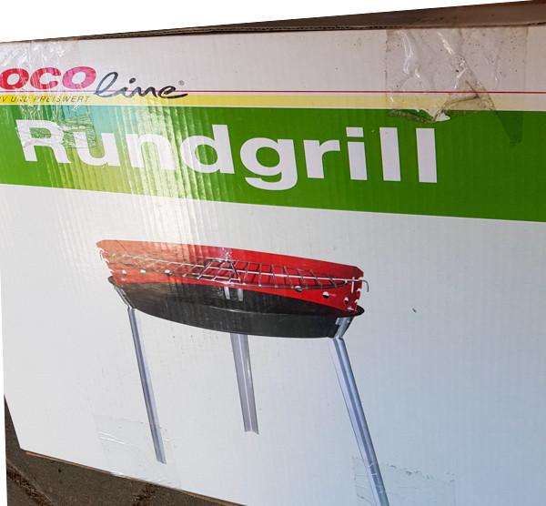 Kleine houtskool barbeque, nieuw in doos. ø 49, 1,7 kg.