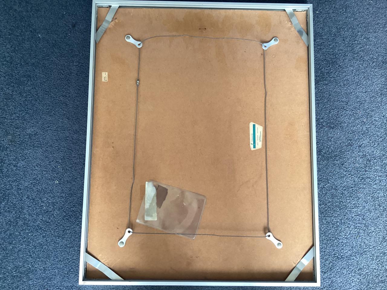 Poster in lijst, Rik Snijckers.. AFM. 41x51 cm.  Lichtgrijze passe-partout