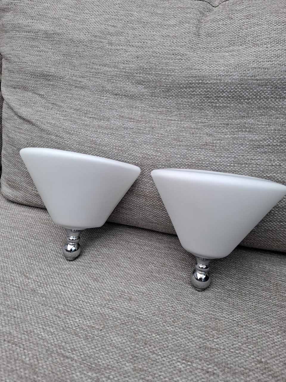 2x vintage wandlampen.