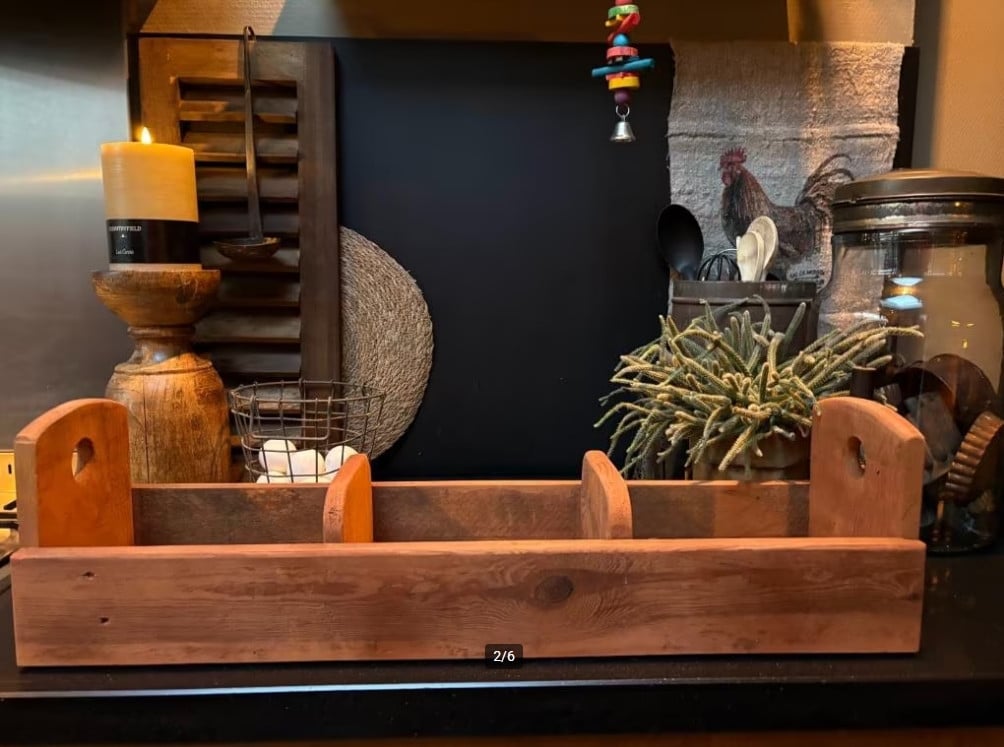 Houten decoratie bak