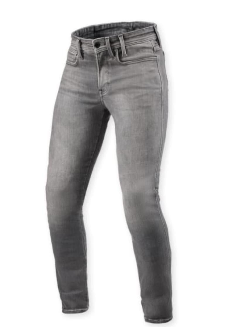 REV'IT! Piston 3 SK Grijs. Revit Skinny MotorJeans