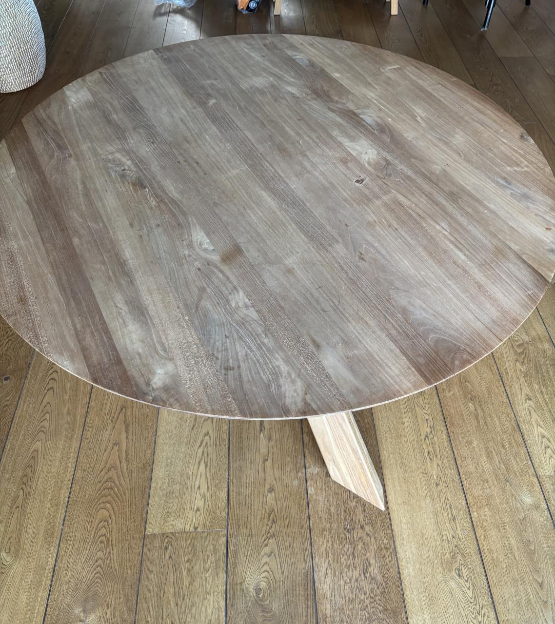 Ethnicraft ronde eettafel eikenhout 136cm