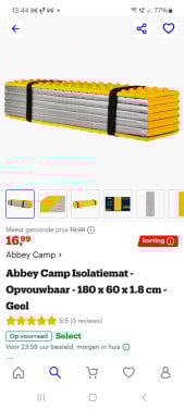 Isolatiemat, slaapmat kamperen