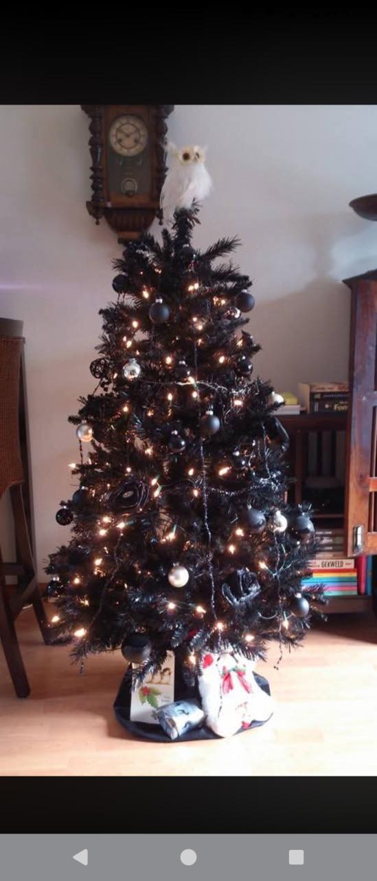 Zwarte kerstboom