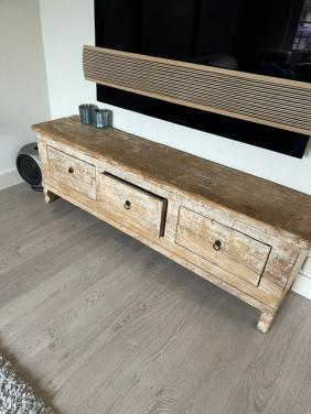 Tv meubel eiken whitewash 175 cm breed
