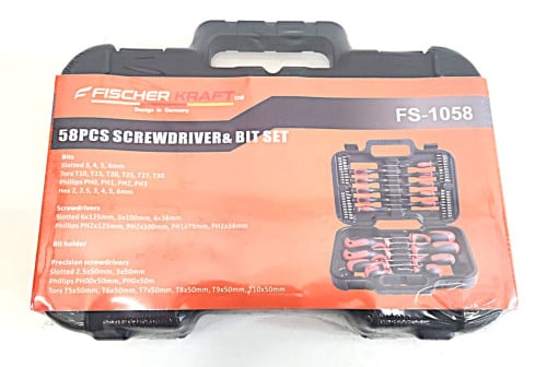 Schroevendraaier- en bitset 58-delig