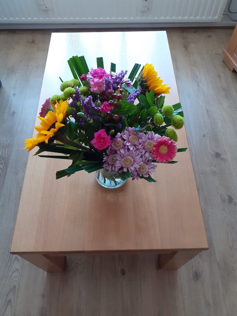 Als NIEUW: salontafel KELSEY massief EIKEN hout met lade