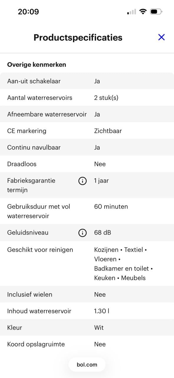 Vlekken/tapijt reiniger