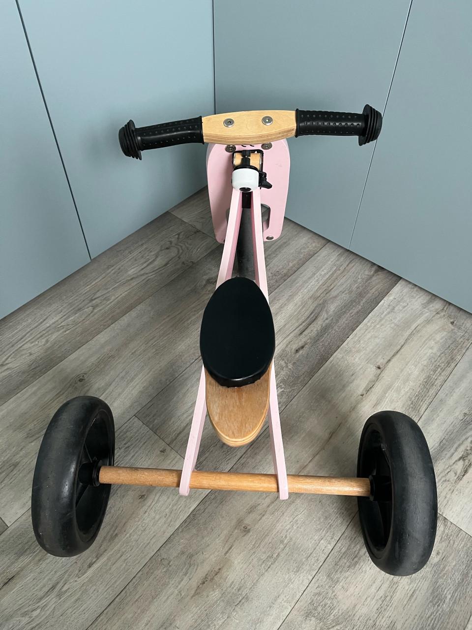 Houten driewieler/loopfiets