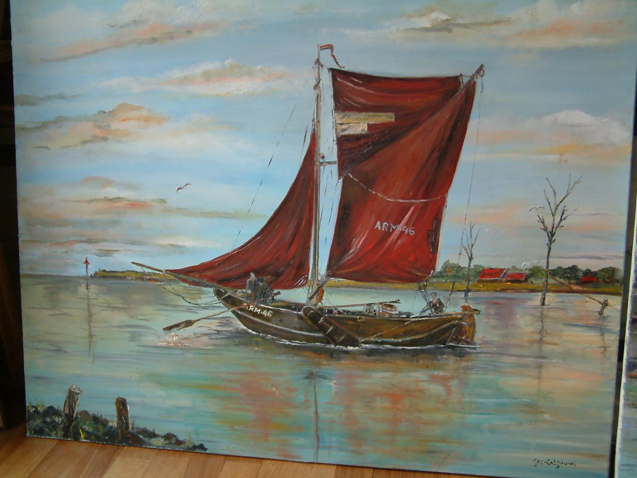 Vissers - Vissers vrouwen  schilderijen   Jac Caljouw  Arnemuiden