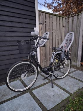 Batavus moederfiets met 2 kinderzitjes