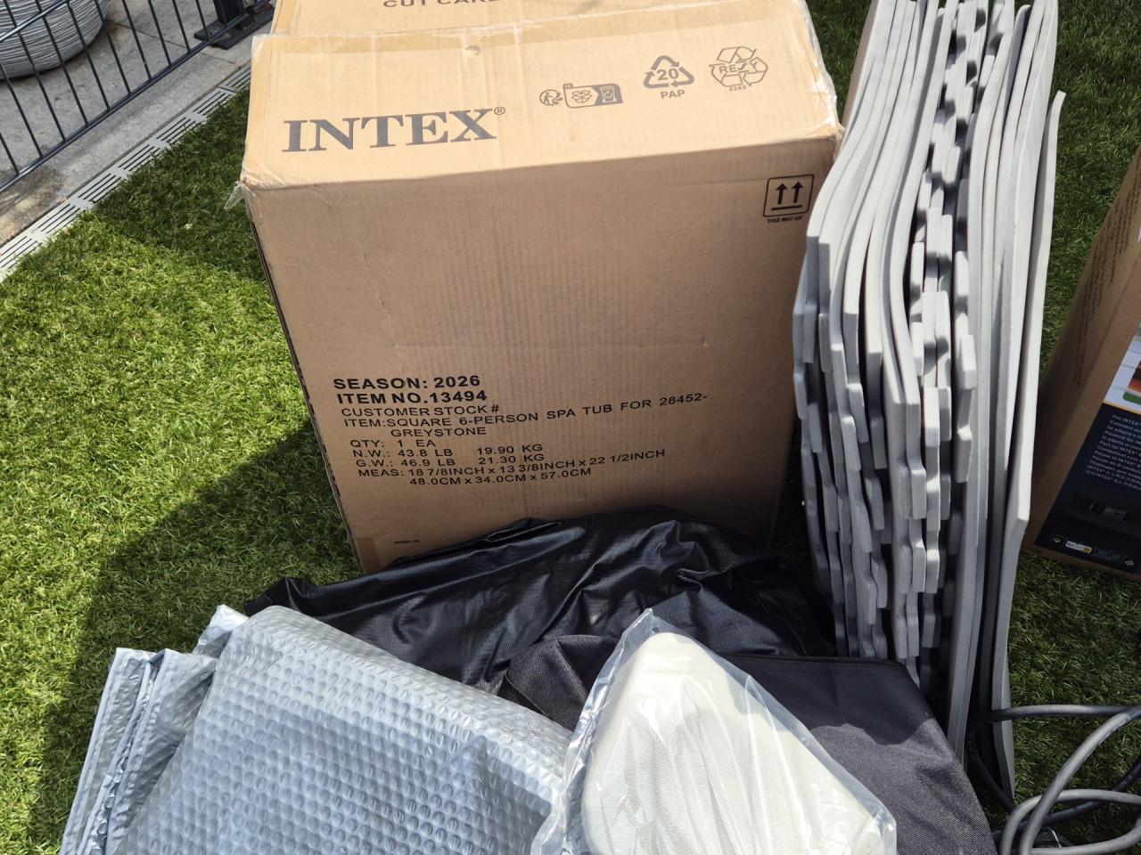 Intex PureSpa Bubble Greystone 6 pers compleet pakke