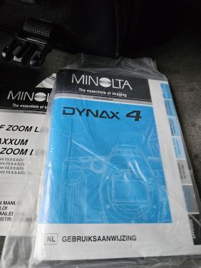 Leuke werkende Minolta Dynax 4 35 mm spiegelreflexcamera..