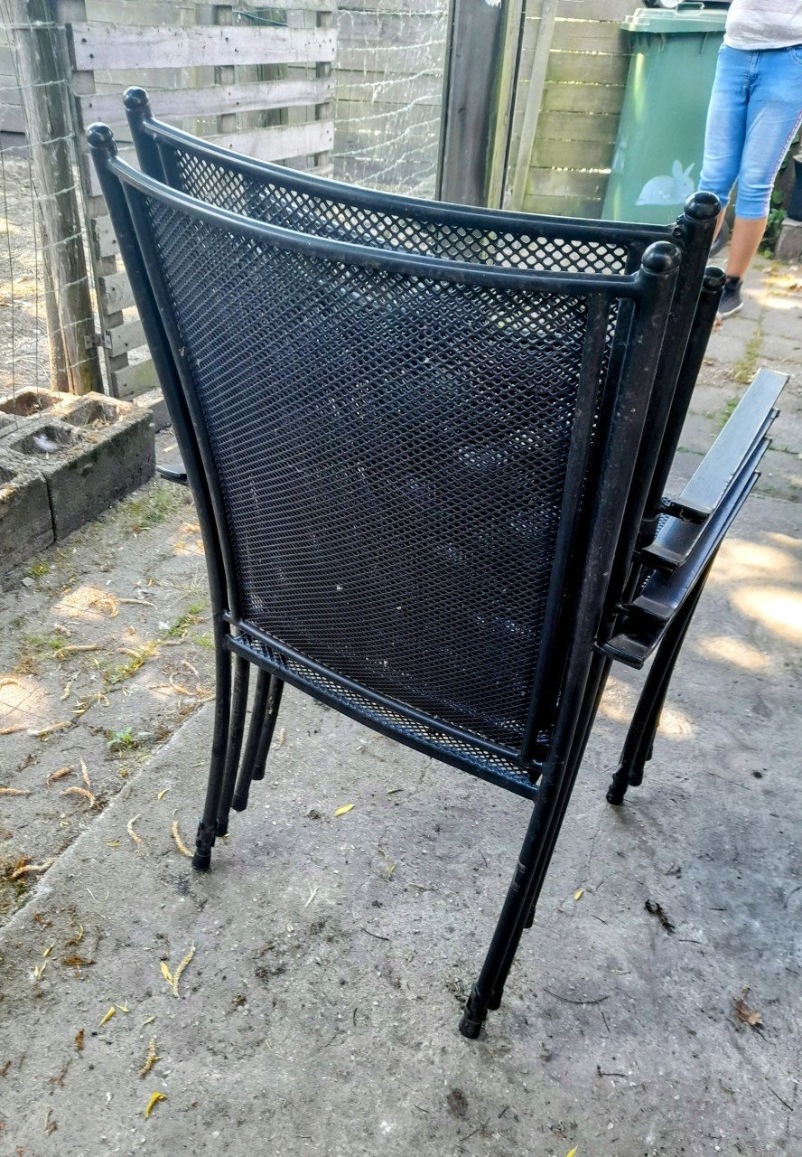 Prachtige tuinstoelen metaal set van 4