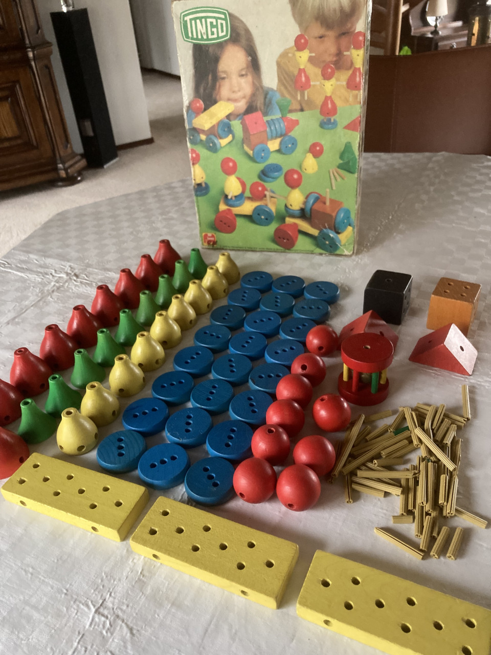 Vintage Jumbo Tingo houten constructie blokken