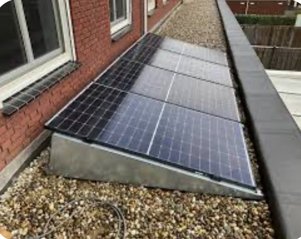 Gratis zonnepanelen onderstel voor plat dak