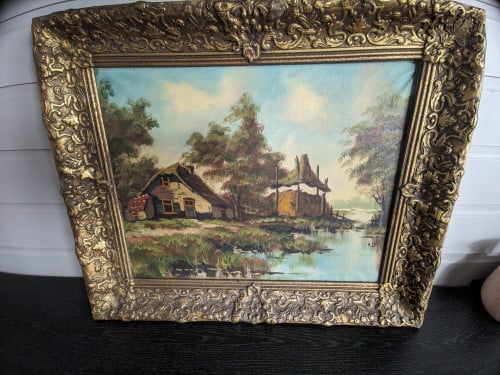 Schilderij boerderij