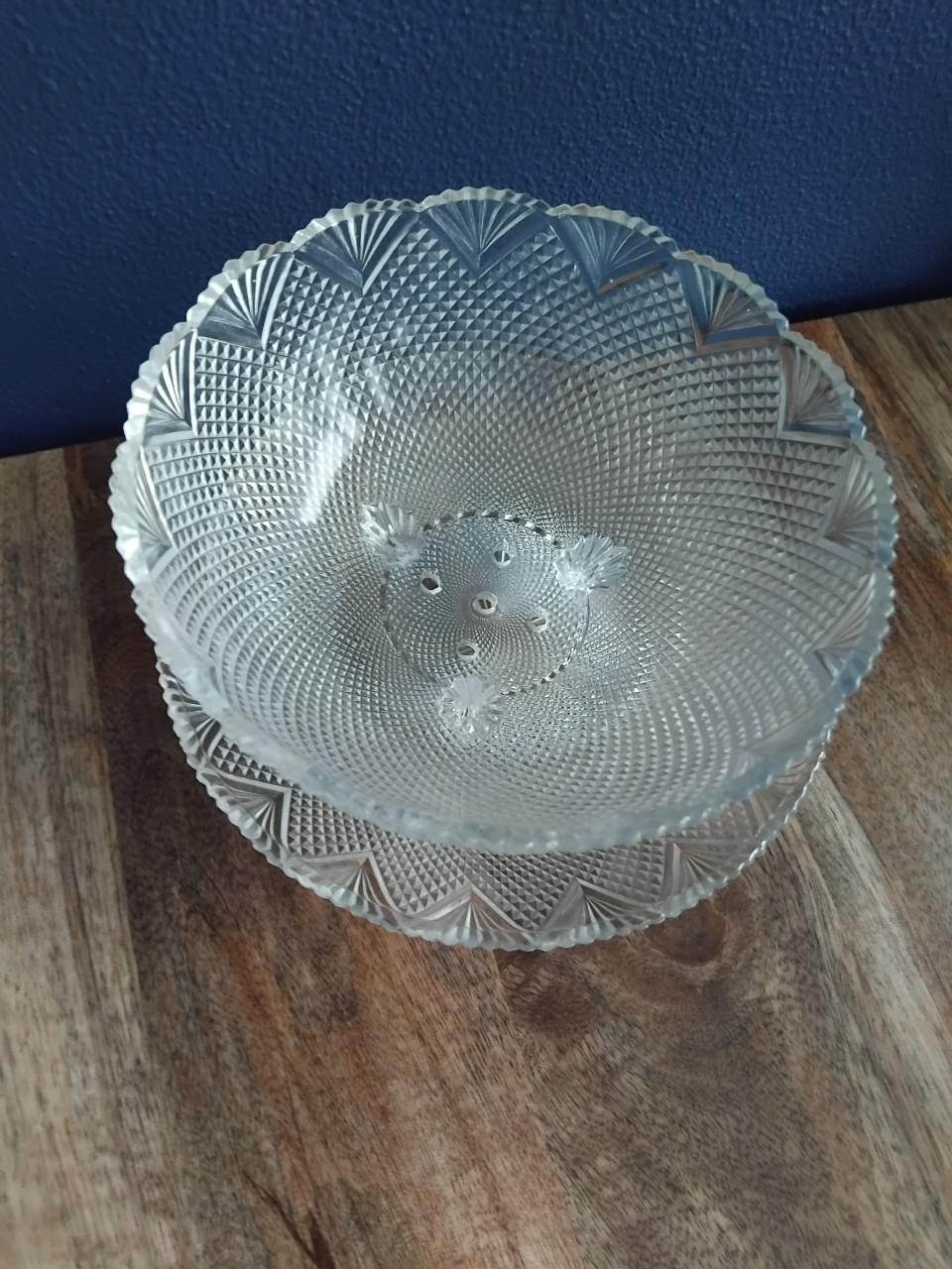 VERKOCHT! Antiek Fruittest / Waaierglas