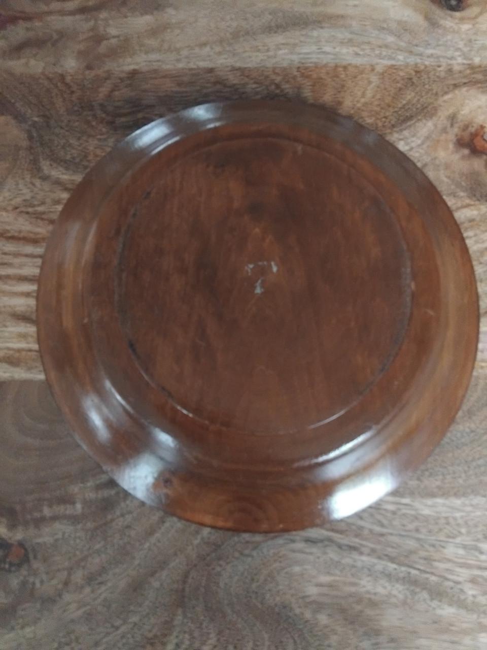 Antiek Houtsnijwerk Wandbord Bord