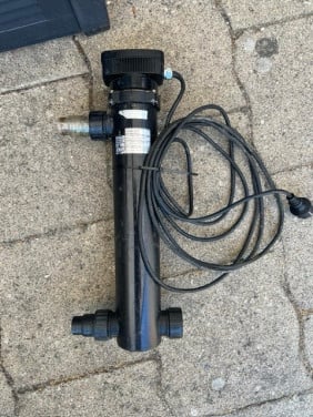 Blauwe lamp voor vijver