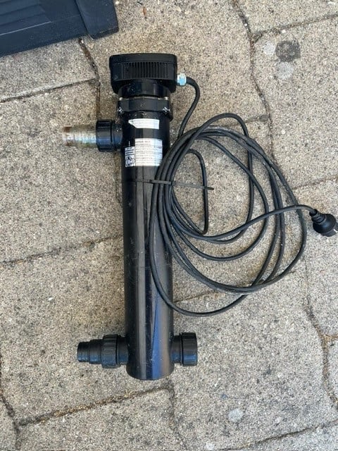 Blauwe lamp voor vijver
