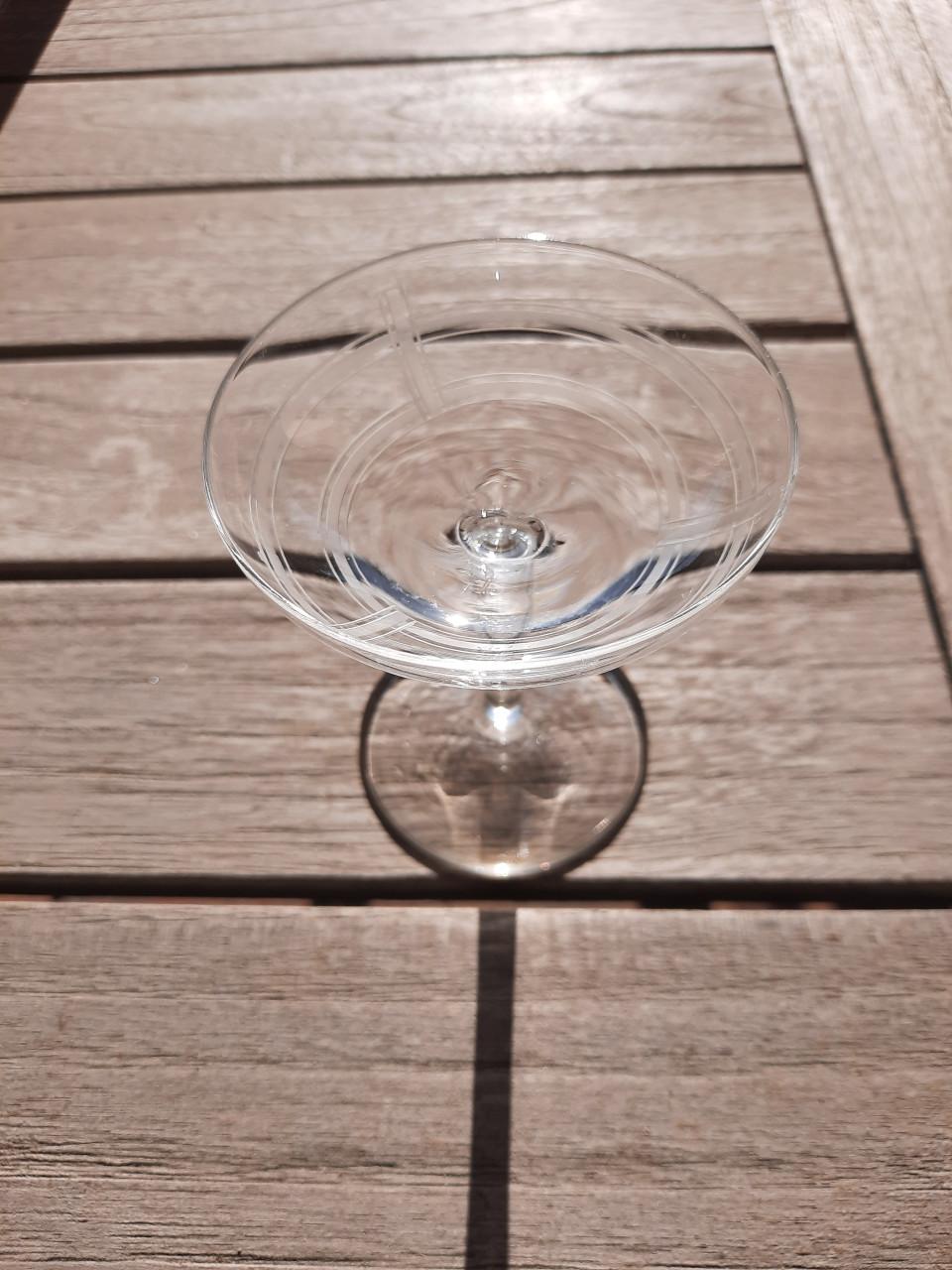 Likeurset - onderblad, karaf en 6 glazen