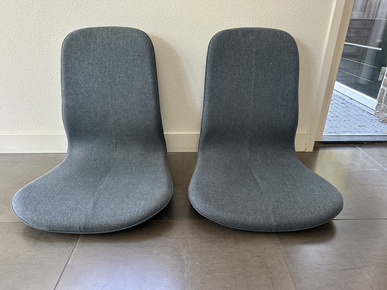 2x zitting IKEA LÅNGFJÄLL met hoge rugleuning, blauw