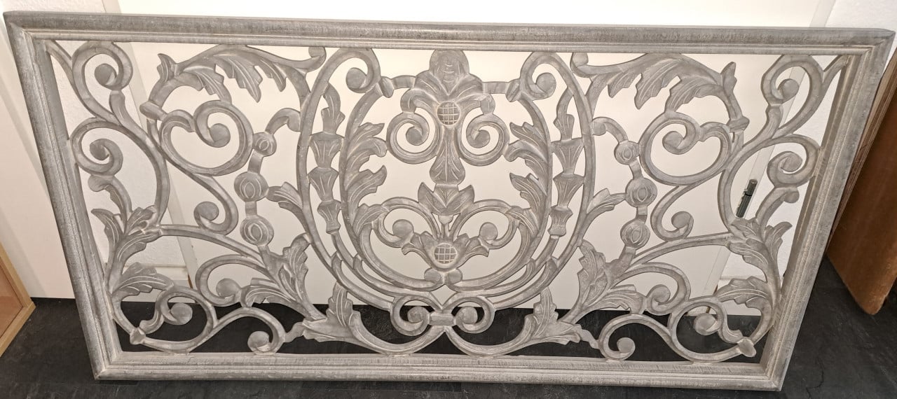 Prachtig massief houten wandpaneel, wash-grey 120 x 60 cm