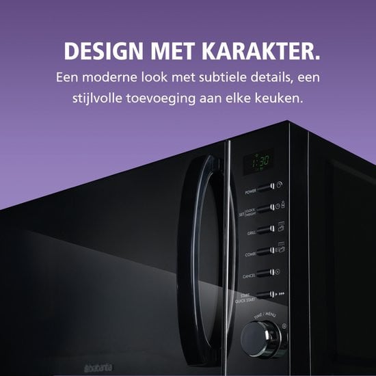 Brabantia BBEK1145DG Magnetron Grillfunctie 13 automatische kookprogramma’s