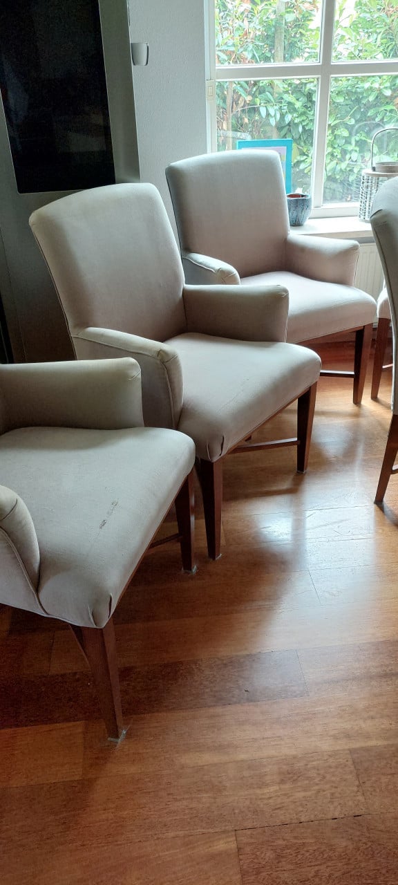 6 eetkamerstoelen, gebruikt