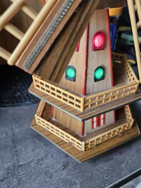Decoratieve vintage Windmolen met verlichting en muziekdoos