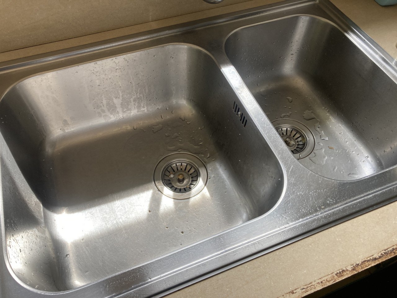 Inbouw-spoelbak:  RVS,