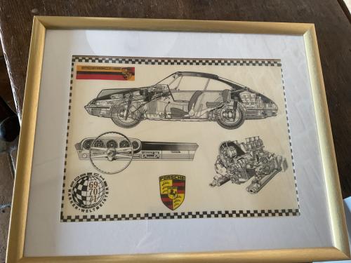 Classic Porsche 911 in lijst